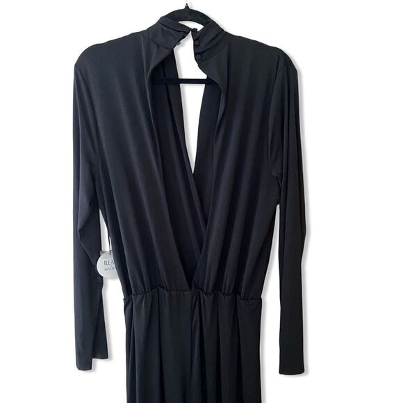 Remi x Revolve Robin Jumpsuit black soft stretch jersey one piece Sz L new - Picture 10 of 11